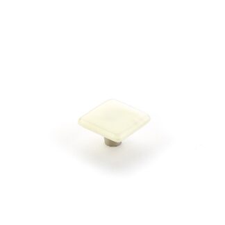 Schaub 34-IVS 1-1/2" Ice Square Cabinet Knob - Ivory Silk