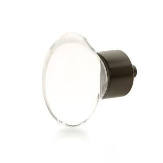 Schaub 60 1-3/4" x 1-1/8" City Lights Oval Cabinet Knob - Glass
