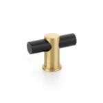 Matte Black Bar/Satin Brass Stem (MB-SB)