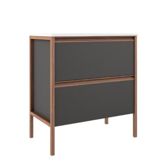 ICO BT1005.AG Tempo 31" Two Drawer Freestanding Vanity - Ash Grey