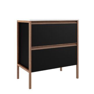 ICO BT1005.MB Tempo 31" Two Drawer Freestanding Vanity - Matte Black