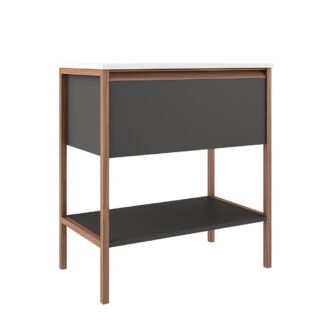 ICO BT1006.AG Tempo 31" One Drawer One Shelf Freestanding Vanity - Ash Grey