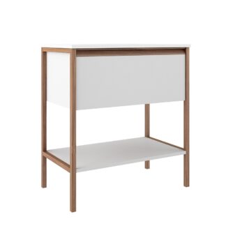 ICO BT1006.MW Tempo 31" One Drawer One Shelf Freestanding Vanity - Matte White