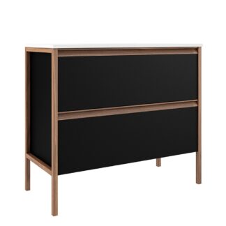 ICO BT1007.MB Tempo 36" Two Drawer Freestanding Vanity - Matte Black