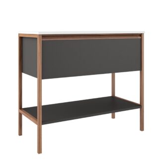 ICO BT1008.AG Tempo 36" One Drawer One Shelf Freestanding Vanity - Ash Grey