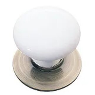 Emtek 86001 1-3/8" Porcelain Cabinet Knob - Ice White