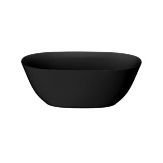 Stonetouch STBT63000BKBKMT Portofino Free Standing Bathtub - Black Matte /Black Matte