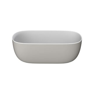 Stonetouch STBT63001WHGRMT Side By Side Free Standing Bathtub - White Matte/Grey Matte