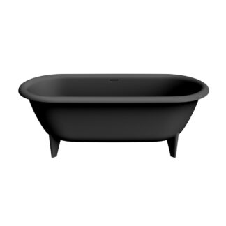 Stonetouch STBT66002BKBKMT Elton Free Standing Bathtub - Black Matte /Black Matte