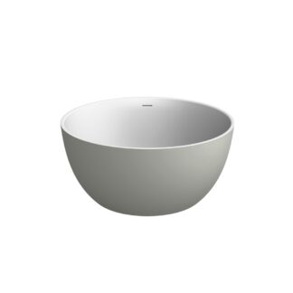 Stonetouch STBT47000WHGRMT Centerpiece Free Standing Bathtub - White Matte/Grey Matte