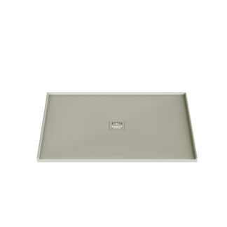 Stonetouch STSBCO4836GR Waterproof 48X36 Shower Base - 3 Side Flange - Centered Drain - Grey