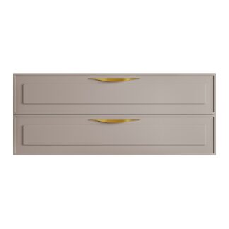 Stonetouch STFTDEV48WGRMT 48" Deville Wall Mounted Vanity - Warm Grey Matte