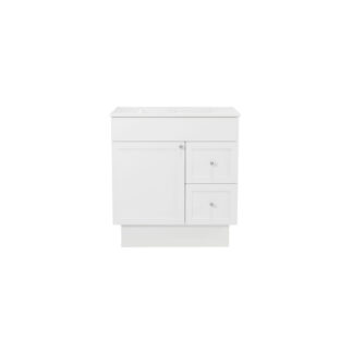 Conglom QV10301 31" x 16" 2-Drawer 1-Door Vanity - White