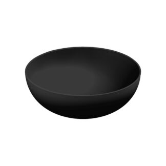 Stonetouch STCGVAS16BKMT 16" Vaso Round Countertop Basin - Black Matte