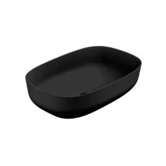 Stonetouch STCGOND1912BKMT 19"X12.5" Onda Rectangular Countertop Basin - Black Matte