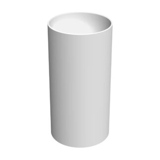 Stonetouch STCGTE17WHMT 17" Tè Free Standing Round Basin - White Matte