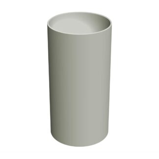 Stonetouch STCGTE17GRMT 17" Tè Free Standing Round Basin - Grey Matte