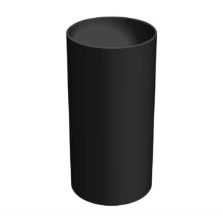 Stonetouch STCGTE17BKMT 17" Tè Free Standing Round Basin - Black Matte