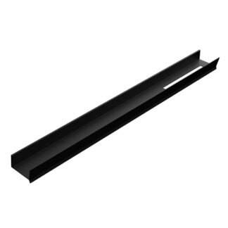 Stonetouch STFT1MOO48BK 48" Moon Wallmount Shelf W/ Towel Opening - Black