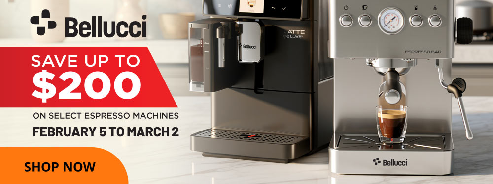 Bellucci coffee machines up to $200 off