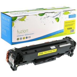 fuzion CC532AY HP CC532A (304A) Remanufactured Toner - Yellow