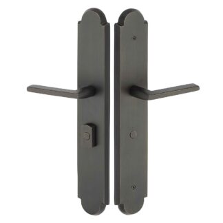 Emtek 1L1A14 17-1/2" Large Arched Sandcast Non-Keyed Fixed Handle Outside, Operating Handle Inside Multi Point Lock Trim