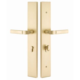 Emtek 1L1R53 17-1/2" Large Modern Rectangular Non-Keyed Euro Style Thumbturn Inside Multi Point Lock Trim