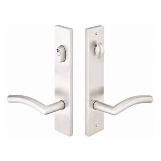 Emtek 12B1SS 10" Modern Keyed Multi Point Lock Trim, Brushed Stainless Steel