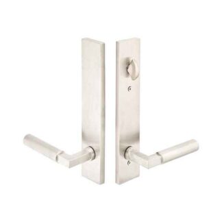 Emtek 17B6SS 10" Modern Non-Keyed American Style Thumbturn Inside, Fixed Handles Multi Point Lock Trim, Brushed Stainless Steel