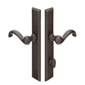 Emtek 1153 11" Rectangular Sandcast Non-Keyed American Style Thumbturn Inside Multi Point Lock Trim