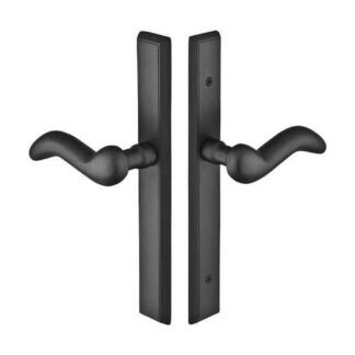 Emtek 1154 11" Rectangular Sandcast Non-Keyed Fixed Handle Outside, Operating Handle Inside Multi Point Lock Trim