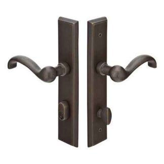 Emtek 1161 10" Rectangular Sandcast Keyed Multi Point Lock Trim