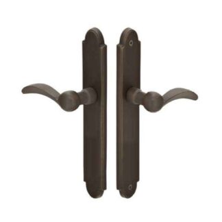 Emtek 1514 11" Arched Sandcast Non-Keyed Fixed Handle Outside, Operating Handle Inside Multi Point Lock Trim