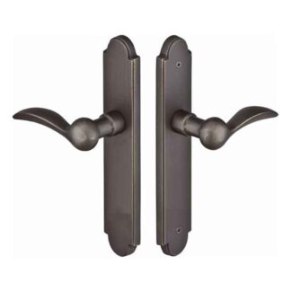 Emtek 1524 10" Arched Sandcast Non-Keyed Fixed Handle Outside, Operating Handle Inside Multi Point Lock Trim