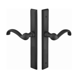 Emtek 1554 11" Rectangular Sandcast Non-Keyed Fixed Handle Outside, Operating Handle Inside Multi Point Lock Trim