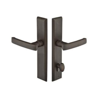 Emtek 1563 10" Rectangular Sandcast Non-Keyed Euro Style Thumbturn Inside Multi Point Lock Trim