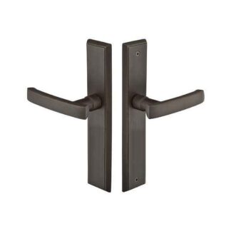 Emtek 1564 10" Rectangular Sandcast Non-Keyed Fixed Handle Outside, Operating Handle Inside Multi Point Lock Trim