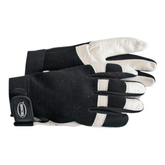 Boss 4047L Goatskin Leather Wing Thumb Medium-Duty Protective Gloves, Large - White