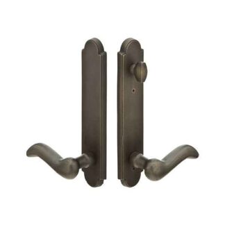 Emtek 1723 10" Arched Sandcast Non-Keyed American Style Thumbturn Inside Multi Point Lock Trim
