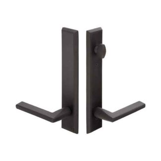 Emtek 1763 10" Rectangular Sandcast Non-Keyed American Style Thumbturn Inside Multi Point Lock Trim