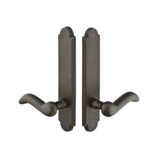 Emtek 1422 10" Arched Sandcast Non-Keyed Passage Multi Point Lock Trim