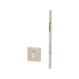 Emtek 2050 2 1/4 x 2 1/4" European Mortise Square Deadbolt with Integrated Roller Latch