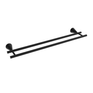 ICO V65185 Cone 24" Double Towel Bar - Matte Black