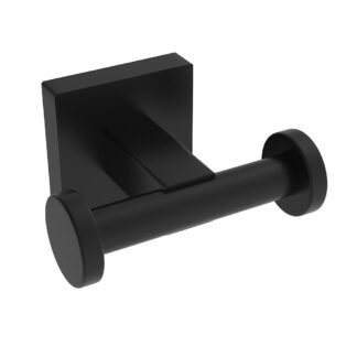 ICO V66225 Heat Double Towel Hook - Matte Black