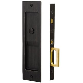 Emtek 2125 2 1/2" x 8 1/2" Rustic Modern Rectangular Privacy Pocket Door Mortise Lock