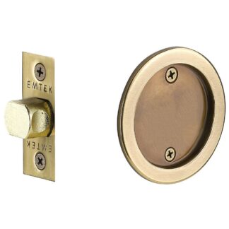 Emtek 2144 Round Passage Pocket Door Tubular Lock