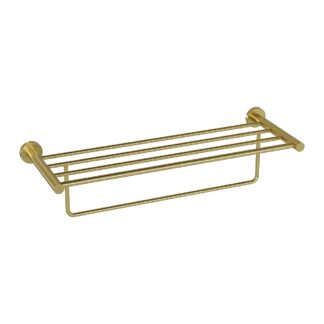 ICO V67728 Lava Towel Shelf With Bar - PVD Brushed Gold