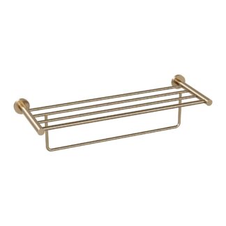 ICO V67729 Lava Towel Shelf With Bar - PVD Brushed Bronze