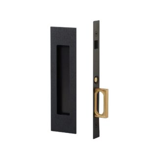 Emtek 2196 2" x 7 1/4" Dummy Knurled Narrow Modern Rectangular Pocket Door Mortise Lock