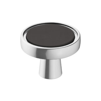 Amerock BP36857FB26 1-3/8" Mergence Knob - Matte Black & Polished Chrome